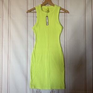 Skims Cotton Rib Tank Dress In Daffodil Women's Size XS NWT Stretchy